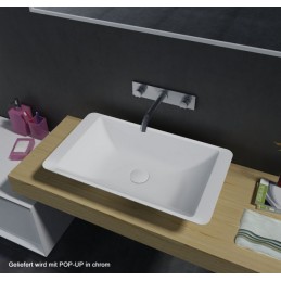 umywalka nablatowa umywalka nablatowa prostokąt PB2059 - design zbalansowany - 59,5 x 34,5 x 10,5 cm